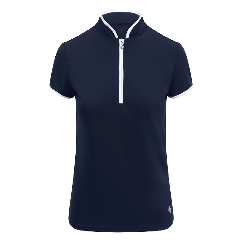 Pure Golf Ladies Bloom Cap Sleeve Golf Polo Shirt PG-99012 Soft Silk Short Sleeve