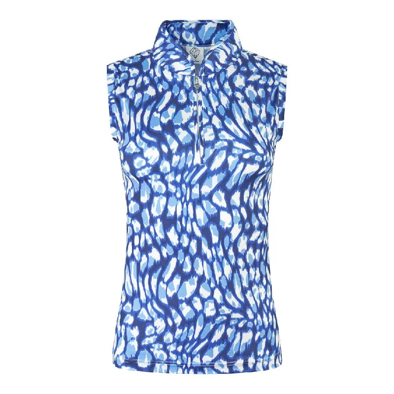 Pure Golf Ladies Rise Sleeveless Golf Polo Shirt PG-42008 Elegant Draped Short Shirt Pure Golf Ladies Rise Sleeveless Golf Polo Shirt PG-42008 Elegant Draped Short Shirt