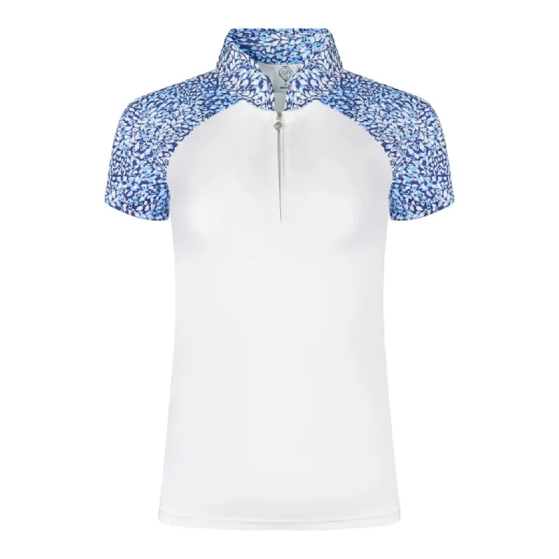 Pure Golf Ladies Spirit Cap Sleeve Golf Polo Shirt PG-42001 Cozy Striped Short Sleeve Pure Golf Ladies Spirit Cap Sleeve Golf Polo Shirt PG-42001 Cozy Striped Short Sleeve