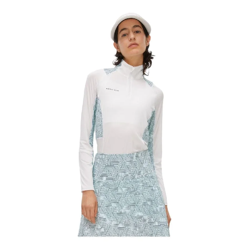 Rohnisch Ladies Bonnie Printed L/S Golf Polo Shirt 111968 Trendy Tie-Front Short Shirt Rohnisch Ladies Bonnie Printed L/S Golf Polo Shirt 111968 Trendy Tie-Front Short Shirt