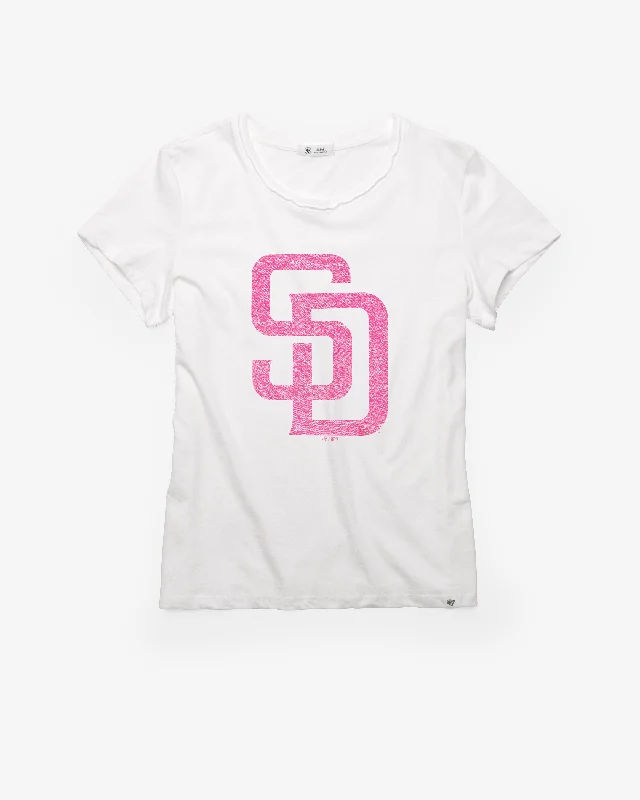 SAN DIEGO PADRES CITY CONNECT PREMIER '47 FRANKIE TEE WOMENS Welt Pockets Slit Pockets SAN DIEGO PADRES CITY CONNECT PREMIER '47 FRANKIE TEE WOMENS Welt Pockets Slit Pockets