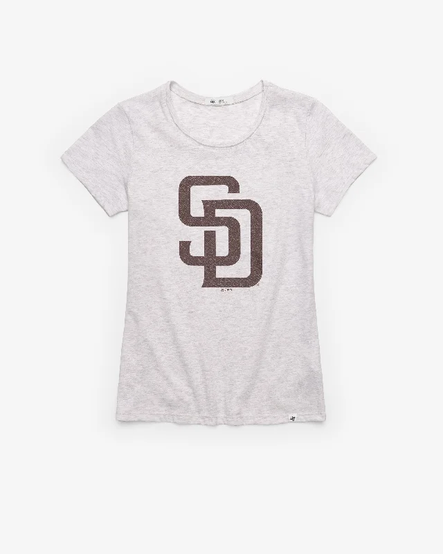 SAN DIEGO PADRES PREMIER '47 FRANKIE TEE WOMENS V-Neck T-Shirt Long Sleeve Cotton