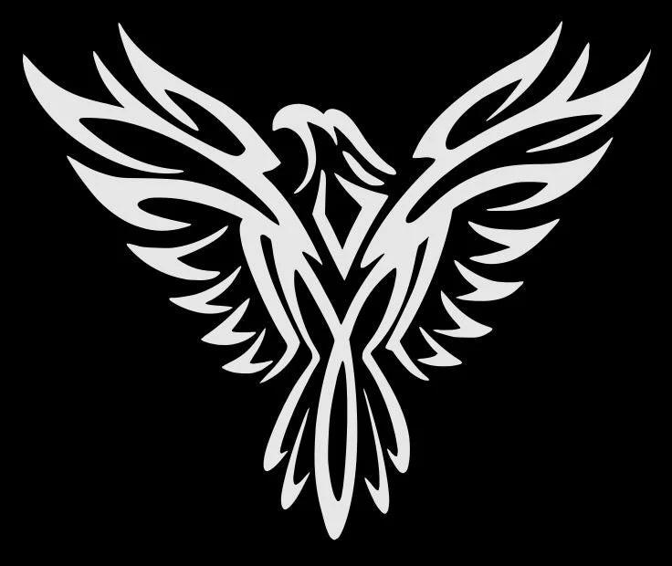 Tribal Phoenix Reflective V-Neck Tee - 100% Polyester V-Neck T-Shirt Long Sleeve Cotton Tribal Phoenix Reflective V-Neck Tee - 100% Polyester V-Neck T-Shirt Long Sleeve Cotton