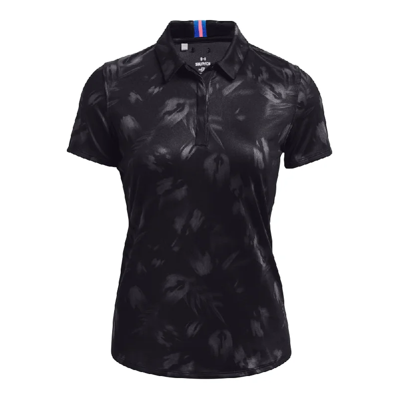 Under Armour Ladies Zinger Blur Golf Shirt 1373638 Casual Slouchy Short Sleeve