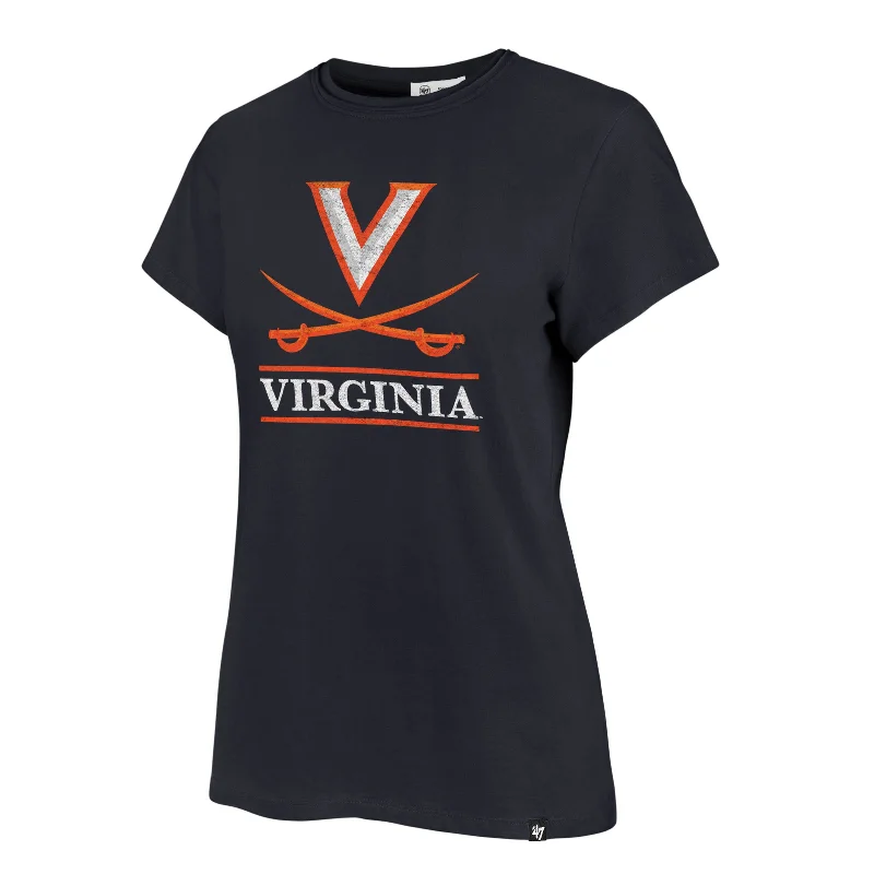 VIRGINIA CAVALIERS FINELINE '47 FRANKIE TEE WOMENS Houndstooth Herringbone Solid