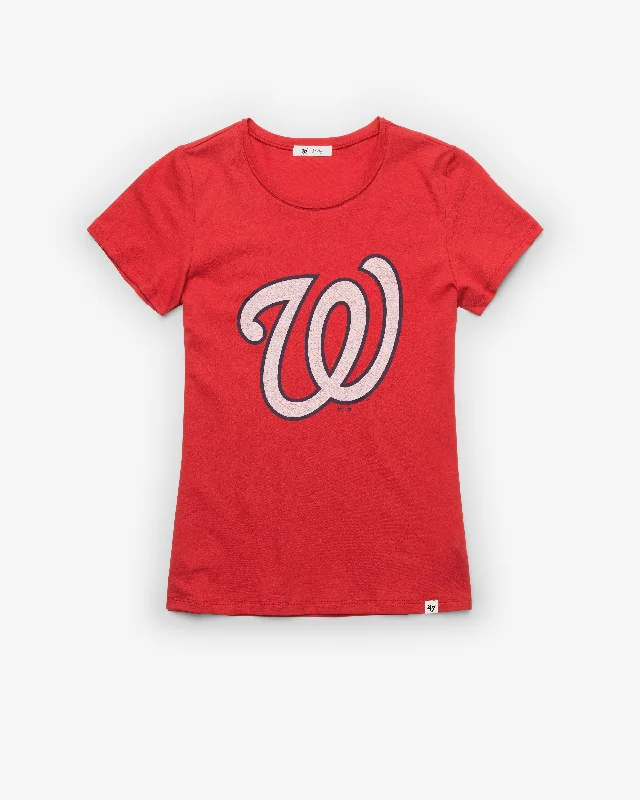 WASHINGTON NATIONALS PREMIER '47 FRANKIE TEE WOMENS Terry Blend Velvet Blend Canvas Blend WASHINGTON NATIONALS PREMIER '47 FRANKIE TEE WOMENS Terry Blend Velvet Blend Canvas Blend