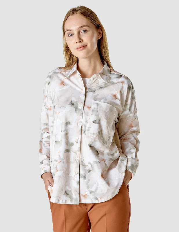 Oversized Long Sleeve Shirt Rainforest Relaxed Fit Short Sleeve Top