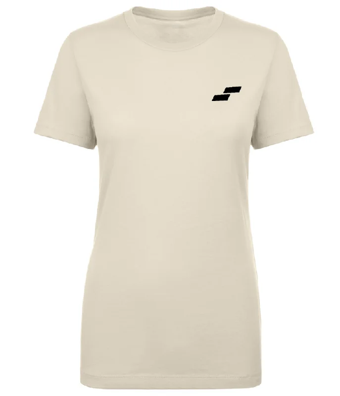 Women's Logo Tee: Natural Spandex Blend Rayon Blend Denim Blend