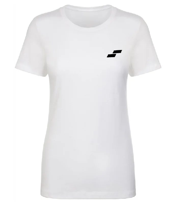 Women's Logo Tee: White Terry Blend Velvet Blend Canvas Blend