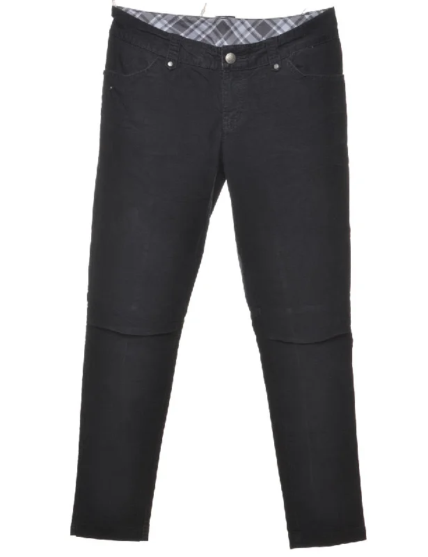 Black Corduroy Trousers - W32 L26 Trousers Corduroy Warm