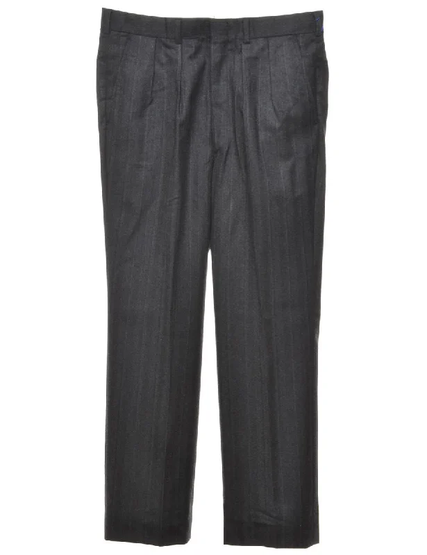 Classic Dark Grey Trousers - W32 L28 Trousers Office Stylish