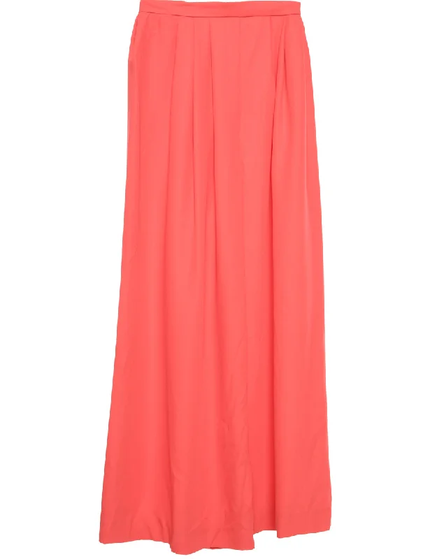 Pink Pleated Trousers - W25 L29 Trousers Bridal Satin