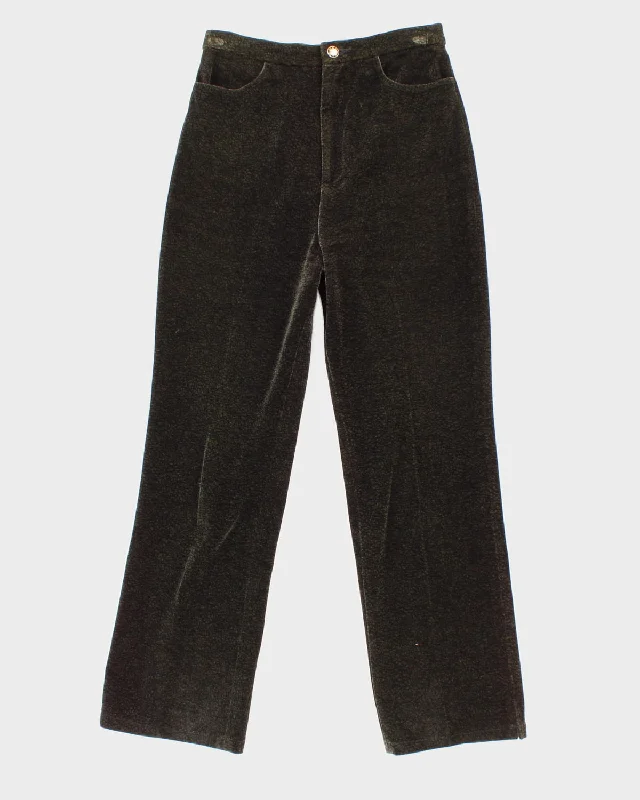 Vintage Green Velour Trousers - W28 L27 Trousers Bestseller Popular