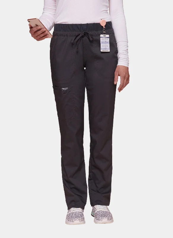 Cherokee WW Revolution Mid Rise Tapered Leg Drawstring Scrub Trousers WWE105 - Pewter Trousers Exclusive Limited Cherokee WW Revolution Mid Rise Tapered Leg Drawstring Scrub Trousers WWE105 - Pewter Trousers Exclusive Limited