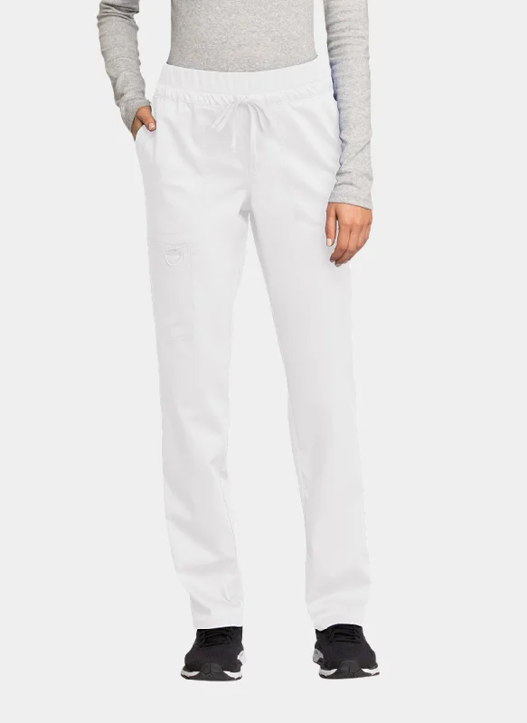 Cherokee WW Revolution Mid Rise Tapered Leg Drawstring Scrub Trousers WWE105 - White Trousers Sale Discount Cherokee WW Revolution Mid Rise Tapered Leg Drawstring Scrub Trousers WWE105 - White Trousers Sale Discount