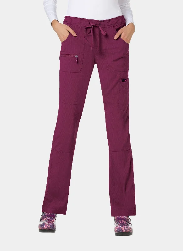 Koi Lite Peace Scrub Trousers - Wine Trousers Denim Distressed