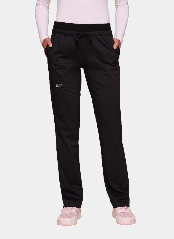 Cherokee WW Revolution Mid Rise Tapered Leg Drawstring Scrub Trousers WWE105 - Black Trousers Custom Made Cherokee WW Revolution Mid Rise Tapered Leg Drawstring Scrub Trousers WWE105 - Black Trousers Custom Made