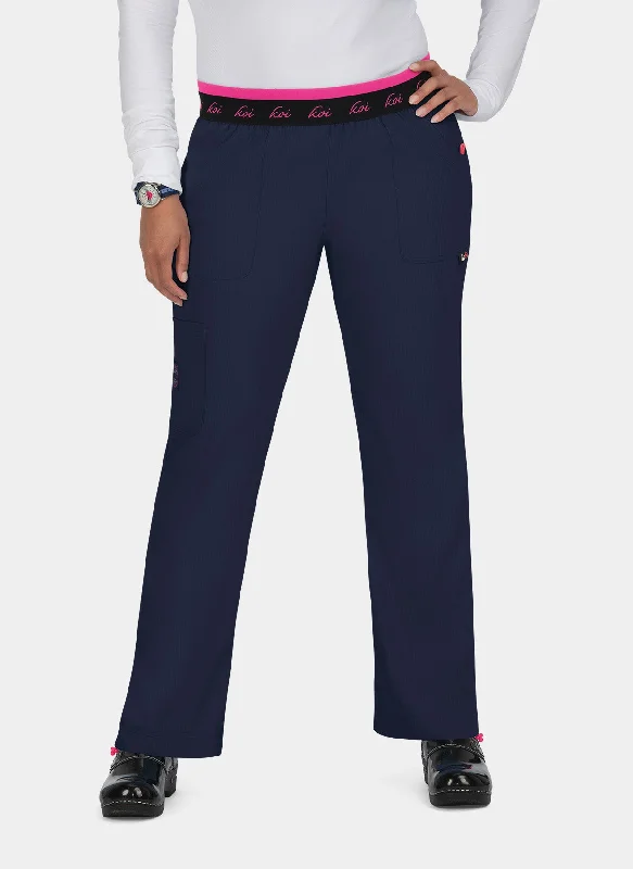 Koi Lite Spirit Scrub Trousers - Navy Trousers Evening Elegant