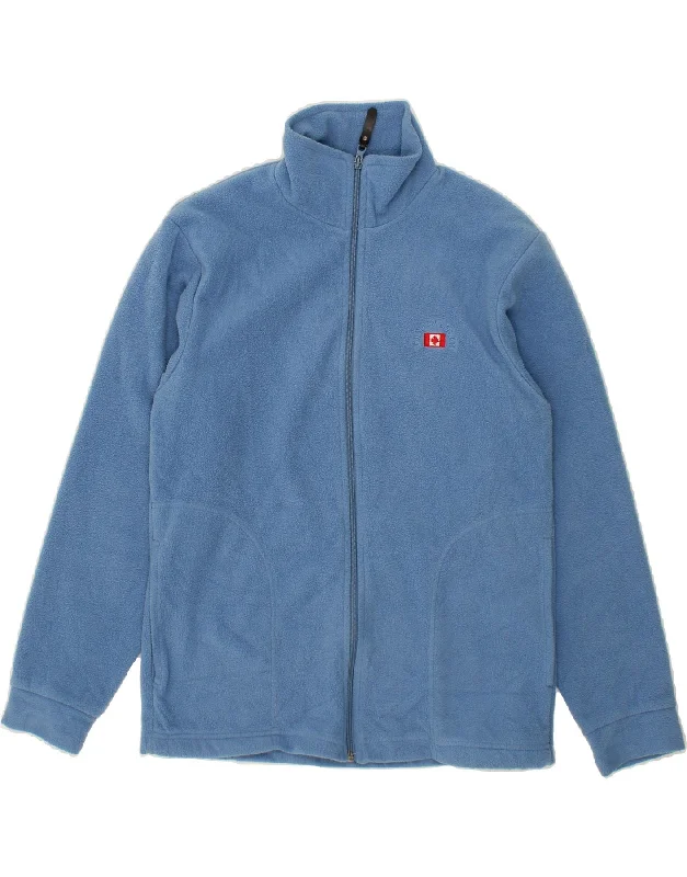 CANADIAN Womens Fleece Jacket UK 18 XL Blue Polyester A-Line Jacket Boat Neck Shawl Collar CANADIAN Womens Fleece Jacket UK 18 XL Blue Polyester A-Line Jacket Boat Neck Shawl Collar