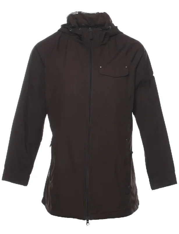 Columbia Dark Brown Jacket - M Trench Coat Raincoat Waterproof Jacket