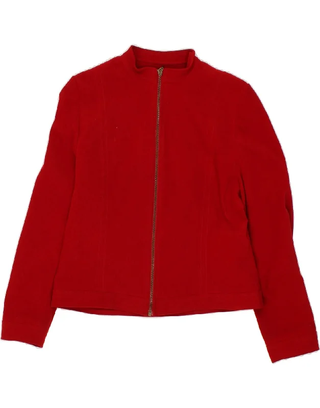 DOROTHY PERKINS Womens Crop Bomber Jacket UK 14 Medium Red Polyester Faux Fur Jacket Real Fur Jacket Shearling Jacket DOROTHY PERKINS Womens Crop Bomber Jacket UK 14 Medium Red Polyester Faux Fur Jacket Real Fur Jacket Shearling Jacket