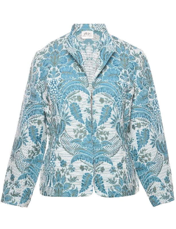 Floral Pattern Tapestry Jacket - M Jersey Jacket Tulle Jacket Batik Jacket