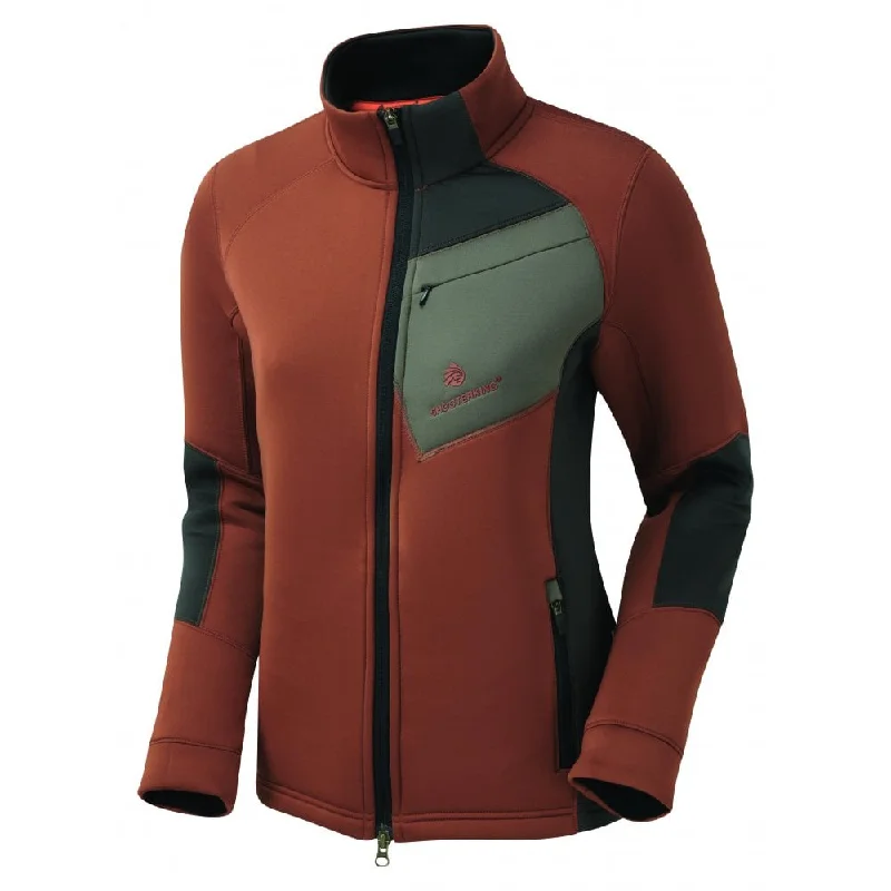 Ladies Thermic Jacket Brick by Shooterking Notch Collar Peter Pan Collar Cowl Neck