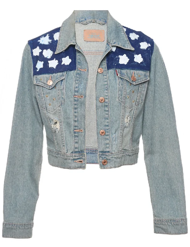 Levi's U.S.A  Design Denim Jacket - M Snapped Jacket Toggled Jacket Drawstring Jacket