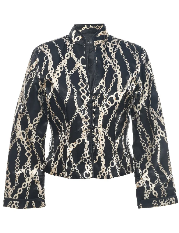 MSK Jacket - M Satin Jacket Silk Jacket Chiffon Jacket