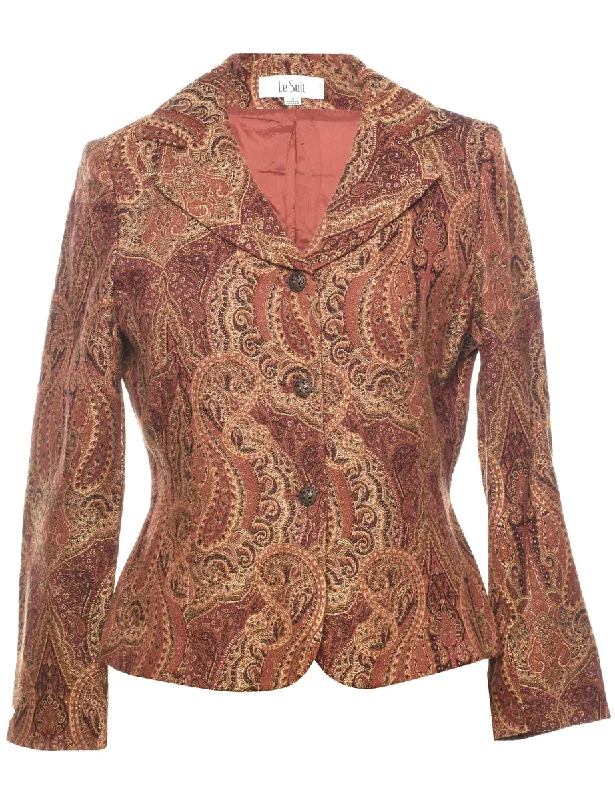 Paisley Pattern Tapestry Jacket - M Jersey Jacket Tulle Jacket Batik Jacket