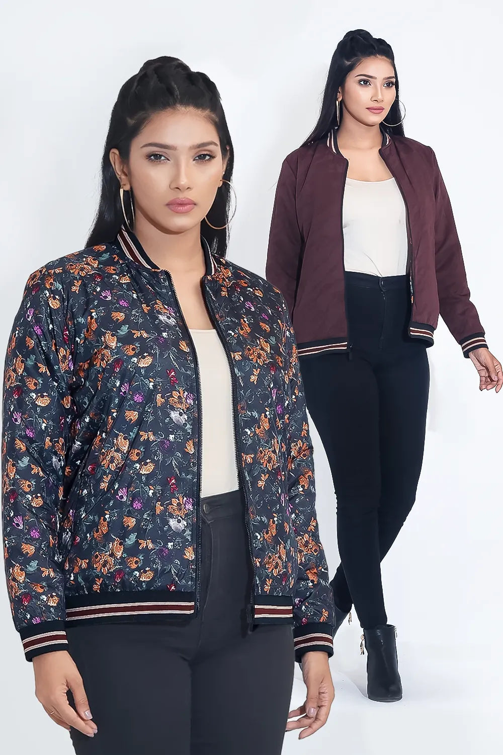 Printed Reversible Jacket Satin Fabric Silk Fabric Chiffon Fabric