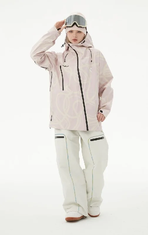 RandomPow Freestyle Light Pink RECCO® Shell Jacket - Women's Fleece Jacket Down Jacket Parka