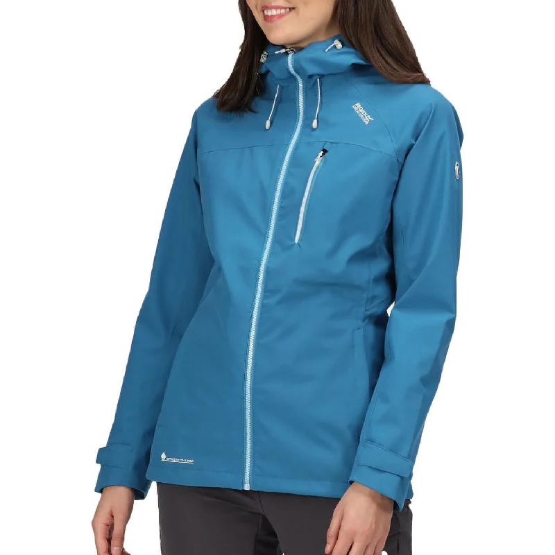 Regatta Britedale Womens Waterproof Jacket - Blue Collared Jacket Crew Neck Jacket Turtle Neck Jacket Regatta Britedale Womens Waterproof Jacket - Blue Collared Jacket Crew Neck Jacket Turtle Neck Jacket