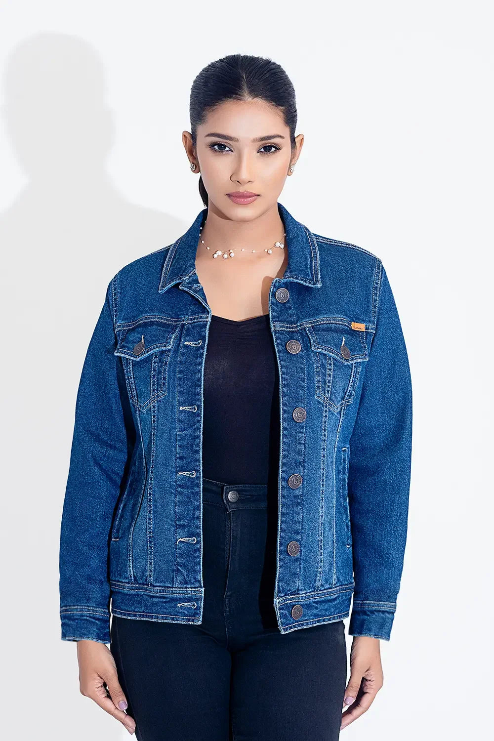 Women’s Denim Jacket Quilted Jacket Puffer Jacket Insulated Jacket