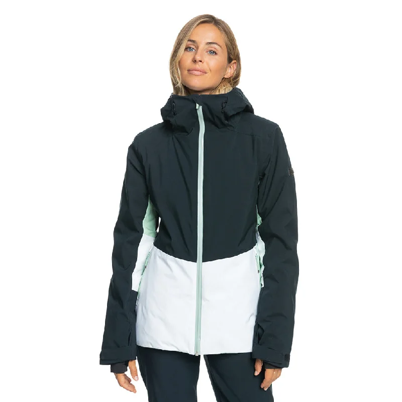 Roxy 2024 Peakside Jacket - True Black Trench Coat Raincoat Waterproof Jacket