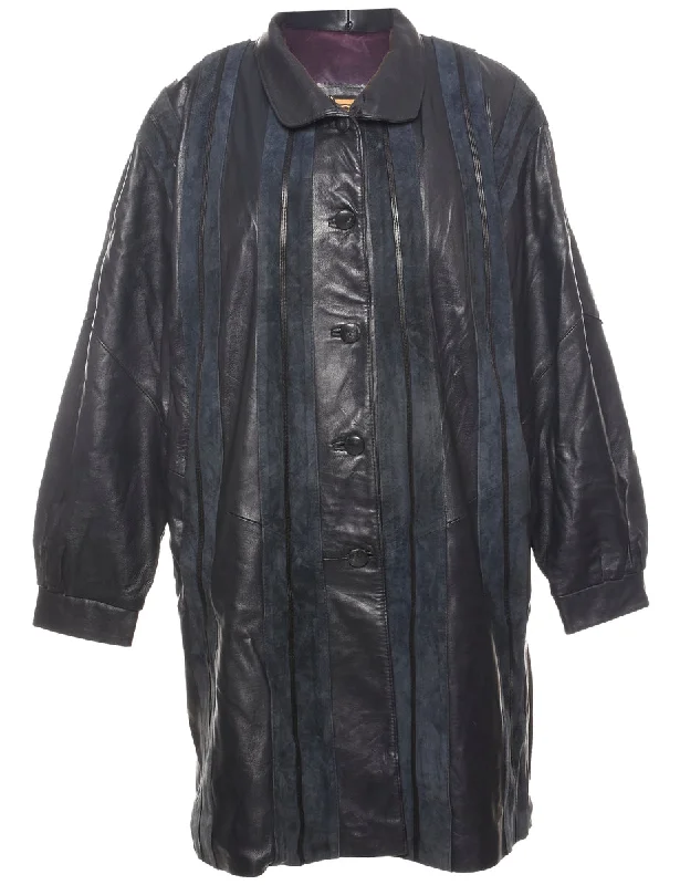 Single Breasted Leather & Suede Trim Jacket - XXL Wool Jacket Cashmere Jacket Tweed Jacket Single Breasted Leather & Suede Trim Jacket - XXL Wool Jacket Cashmere Jacket Tweed Jacket