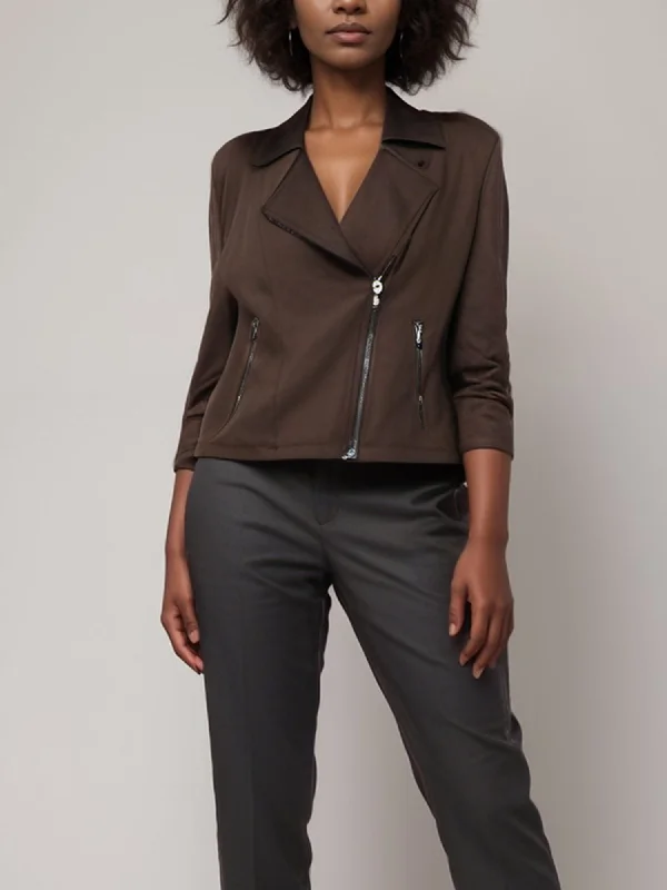 Vegan Suede Biker Jacket Cotton Jacket Linen Jacket Terry Jacket