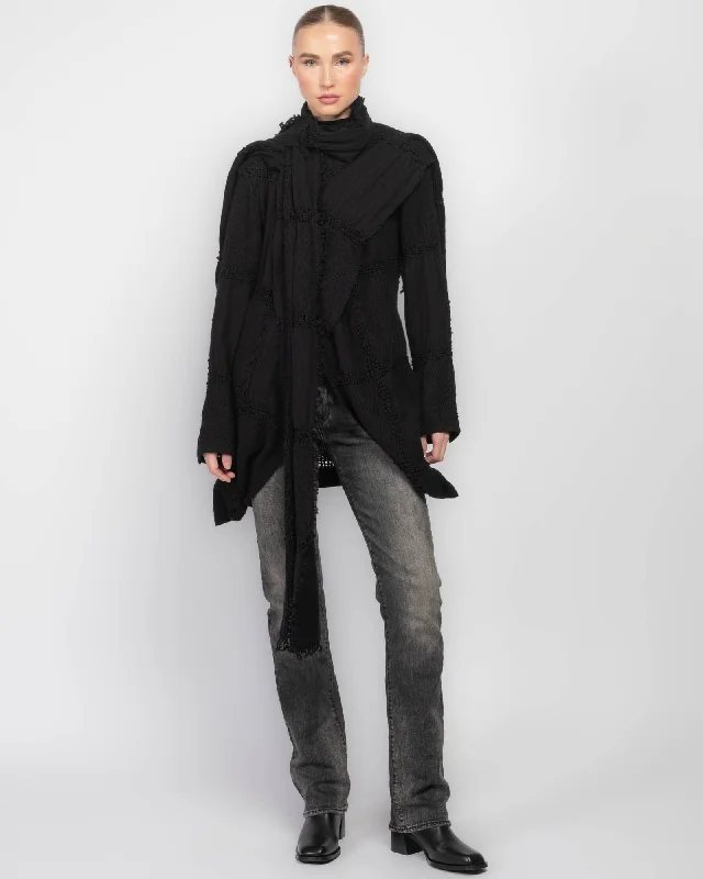 Stole Detail Jacket Print Jacket Jacquard Jacket Embroidered Jacket
