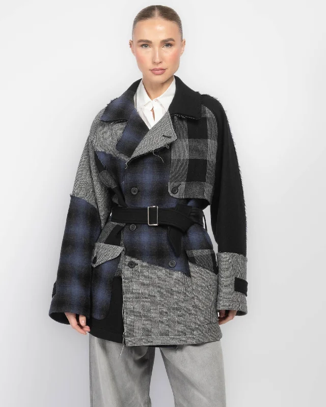 Trench Jacket Front Pockets Side Pockets Patch Pockets