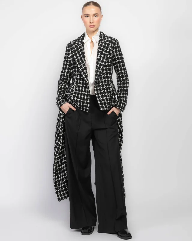 Draped Layer Jacket Boat Neck Shawl Collar Notched Collar