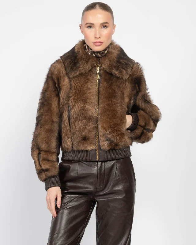 Illustration Shearling Jacket Faux Fur Jacket Real Fur Jacket Shearling Jacket