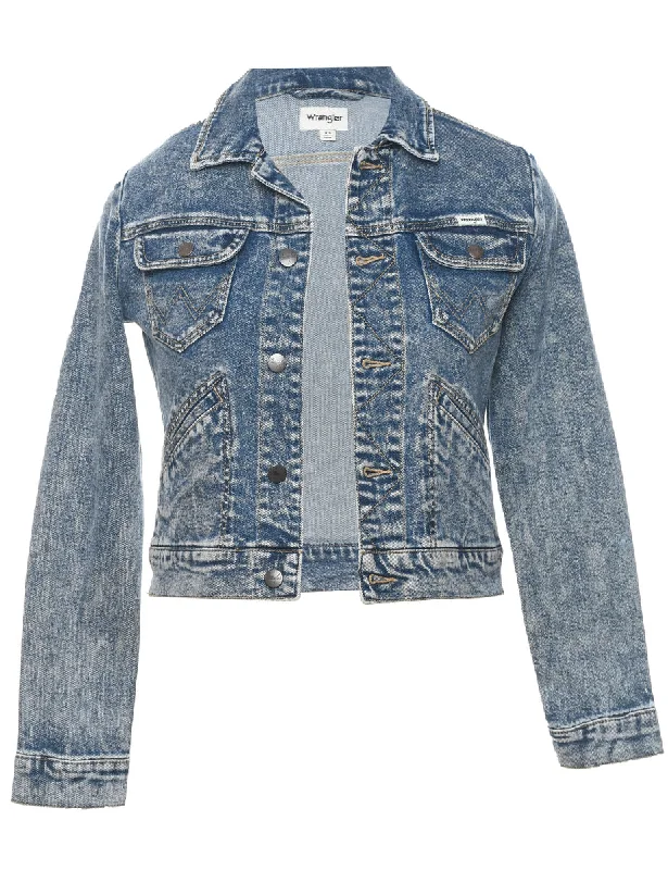 Wrangler Denim Jacket - XS Collared Jacket Crew Neck Jacket Turtle Neck Jacket