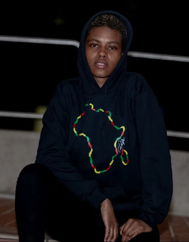 Africa Red Yellow Green Hoodie (Unisex) - Poetic Truth Hoodie with Drawstring Waist Adjustable Fitted Africa Red Yellow Green Hoodie (Unisex) - Poetic Truth Hoodie with Drawstring Waist Adjustable Fitted
