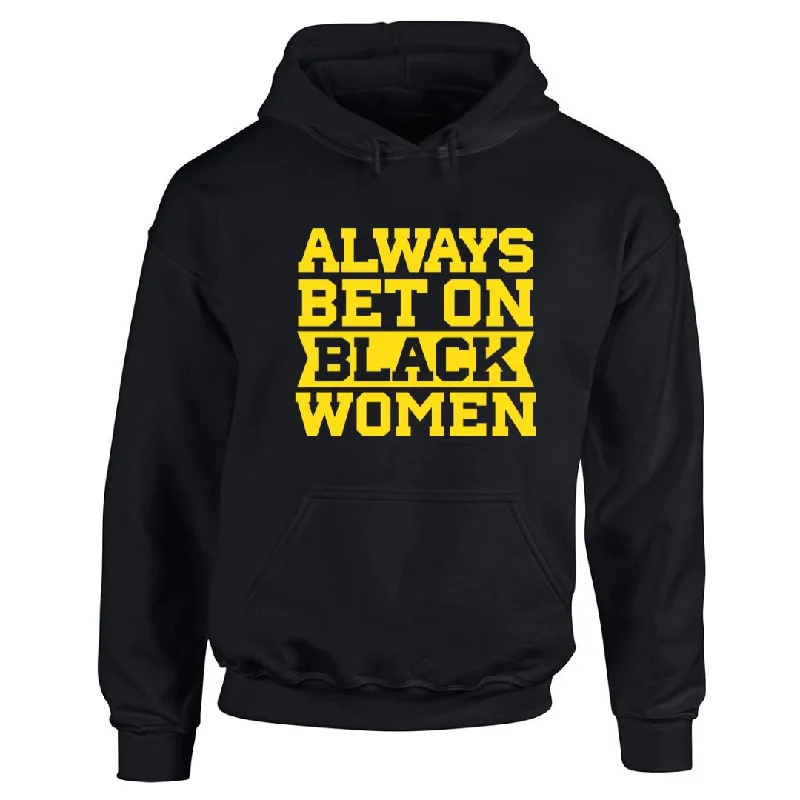 Always Bet on Black Women Hoodie Hoodie with Fur Luxurious Winter