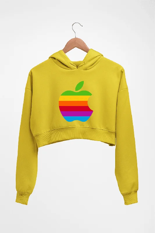 Apple Crop HOODIE FOR WOMEN Hoodie with Gradient Ombre Colorful