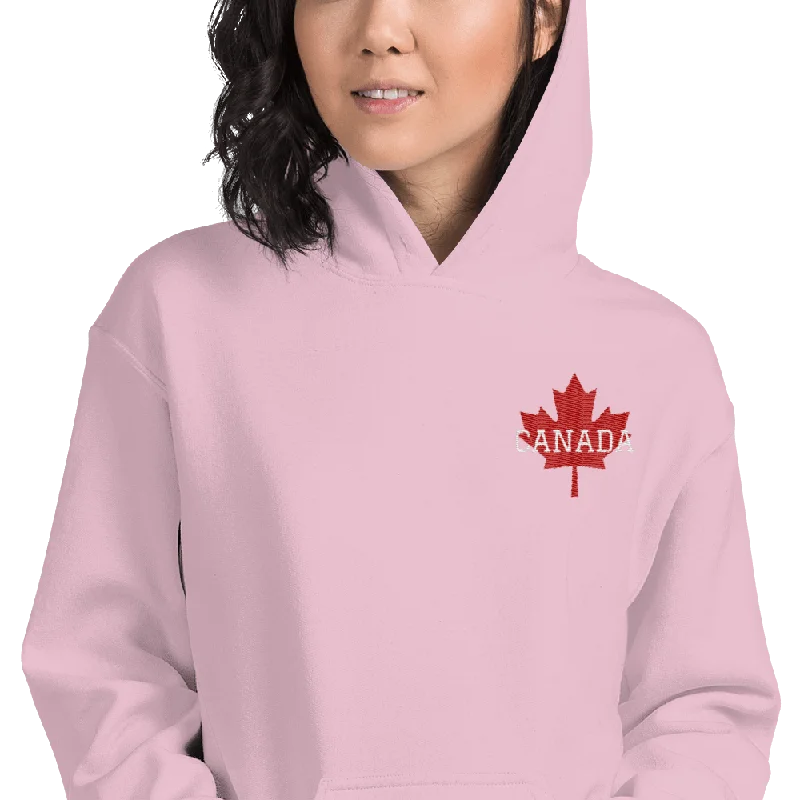 Bold CANADA Maple Leaf Embroidered Unisex Heavy Blend Hoodie Hoodie with Illustration Artistic Creative Bold CANADA Maple Leaf Embroidered Unisex Heavy Blend Hoodie Hoodie with Illustration Artistic Creative