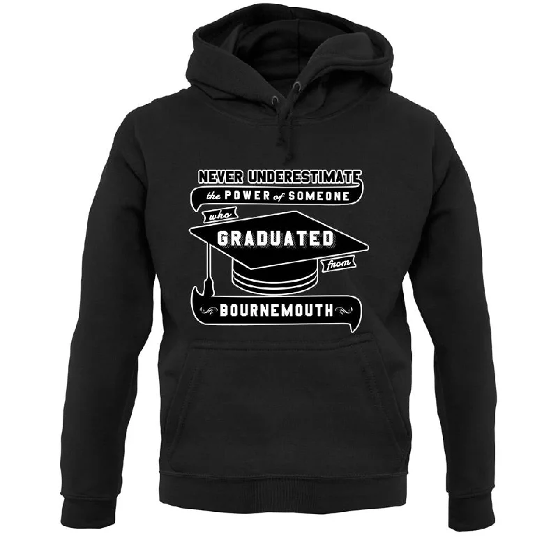 BOURNEMOUTH Graduate Unisex Hoodie Hoodie with Hem Applique Textured Unique