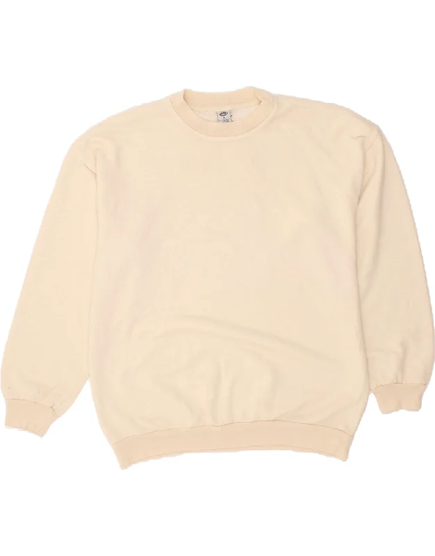 C&A Mens Sweatshirt Jumper XL Beige Acrylic Oversized Hoodie Comfort Casual