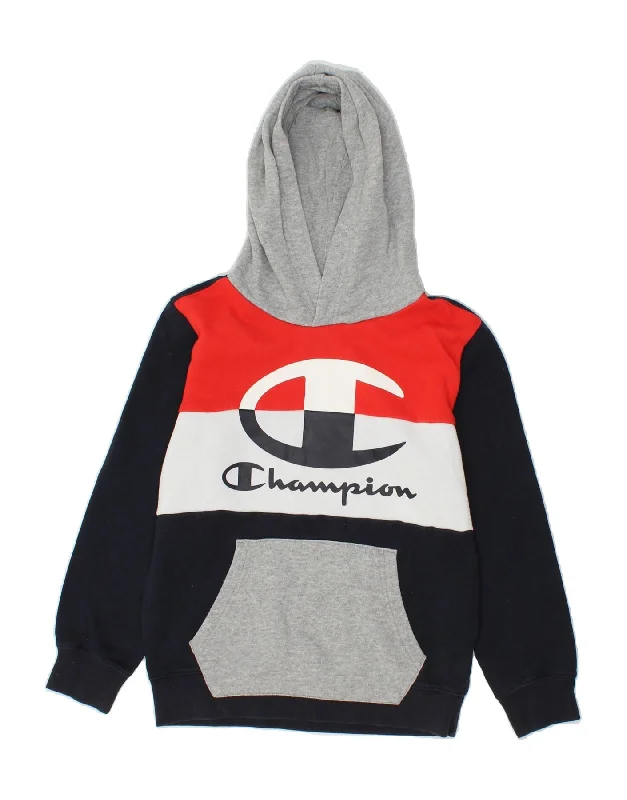 CHAMPION Boys Graphic Hoodie Jumper 9-10 Years Medium Multicoloured Hoodie with Drawcord Adjustable Secure CHAMPION Boys Graphic Hoodie Jumper 9-10 Years Medium Multicoloured Hoodie with Drawcord Adjustable Secure