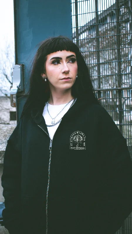 Heavy Weight Rains On Me Zip Hoodie Hoodie Dress Longline Feminine